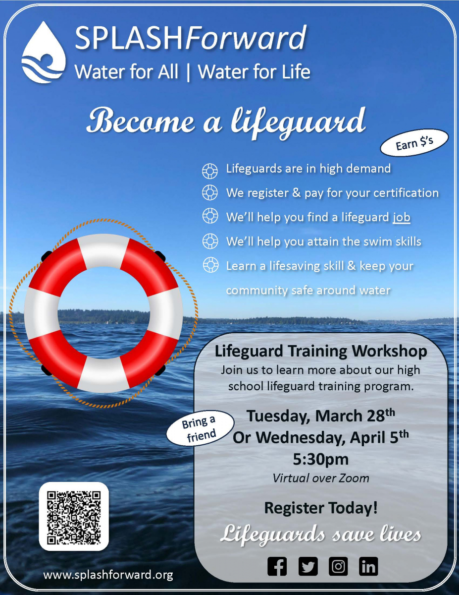 SPLASHForward HS Lifeguard Program Workshop Flyer