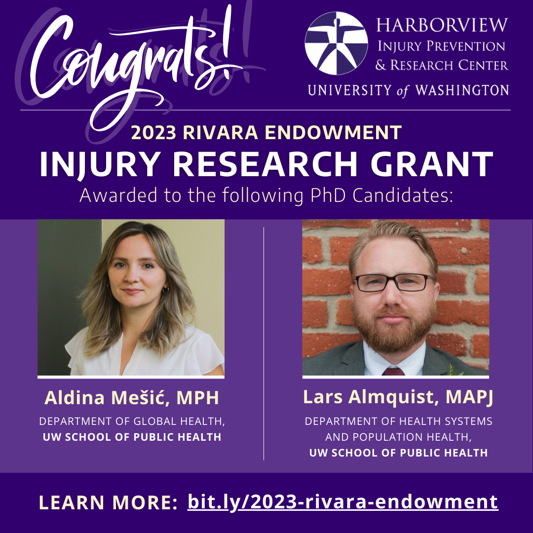 2023 Rivara Endowment Injury Research Grant Awarded - CONGRATS