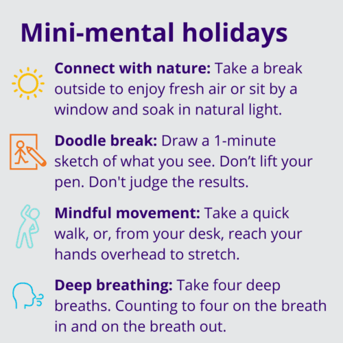 Mini-mental holidays infographic