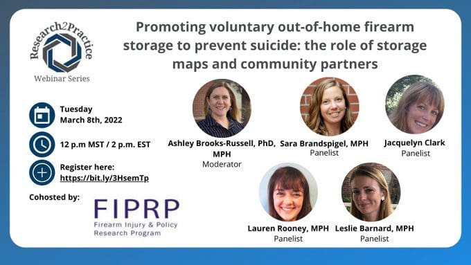 Promoting Voluntary Out-of-Home Firearm Storage to Prevent Suicide: The Role of Storage Maps and Community Partners