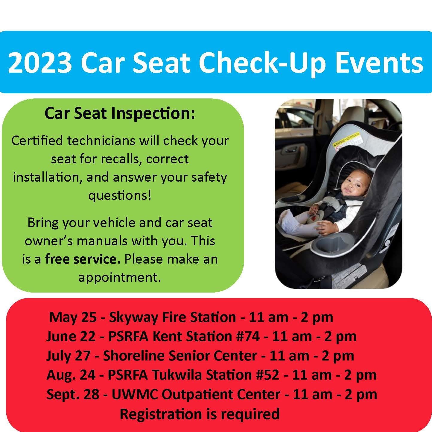 2023 Car Seat Inspection Events (South King County)